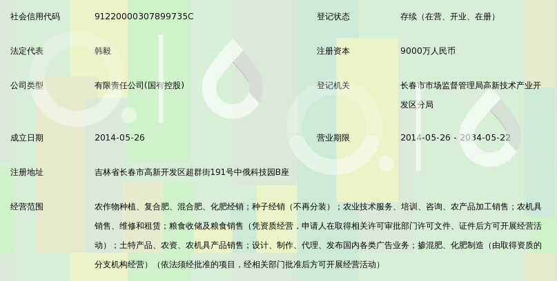 吉林省農(nóng)創(chuàng)投資集團有限公司