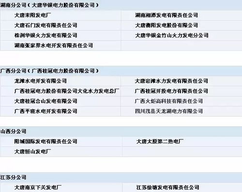 五大電力集團(tuán)公司下屬電廠 部分 明細(xì) 留著很有用